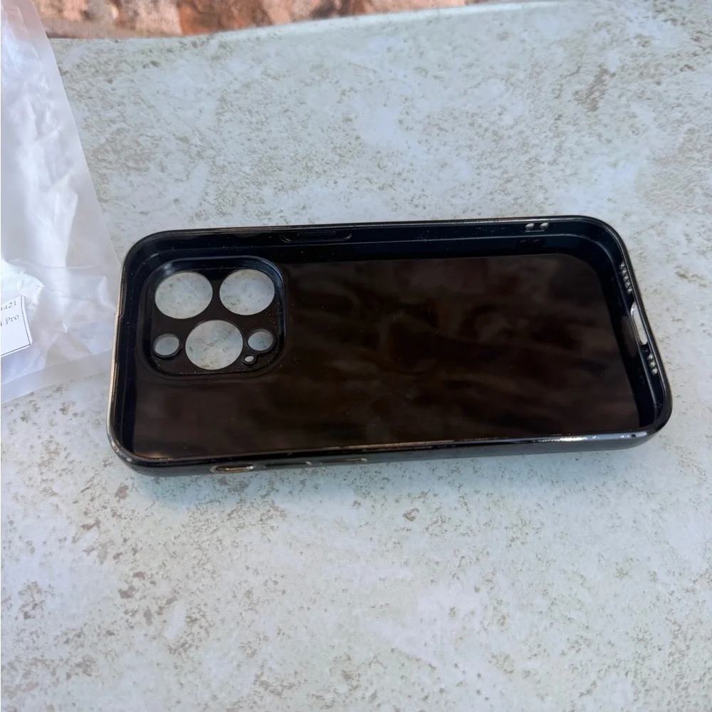 Luxury Black Phone Case with Ring Holder iPhone 14 Pro